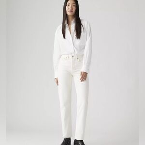 Levi’s Wedgie Straight Leg Classic Off White Women's Ankle Jeans